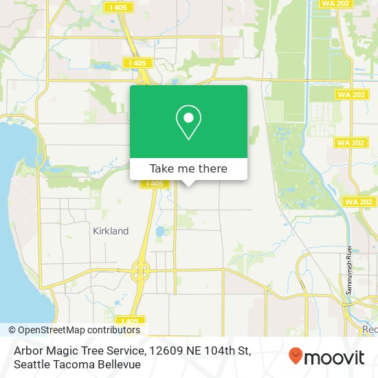 Mapa de Arbor Magic Tree Service, 12609 NE 104th St