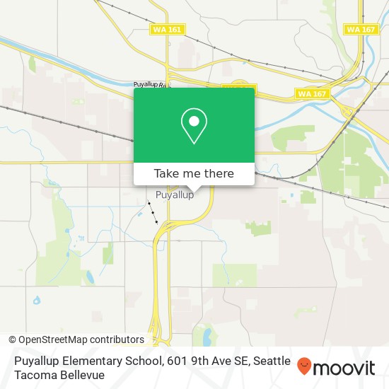 Puyallup Elementary School, 601 9th Ave SE map