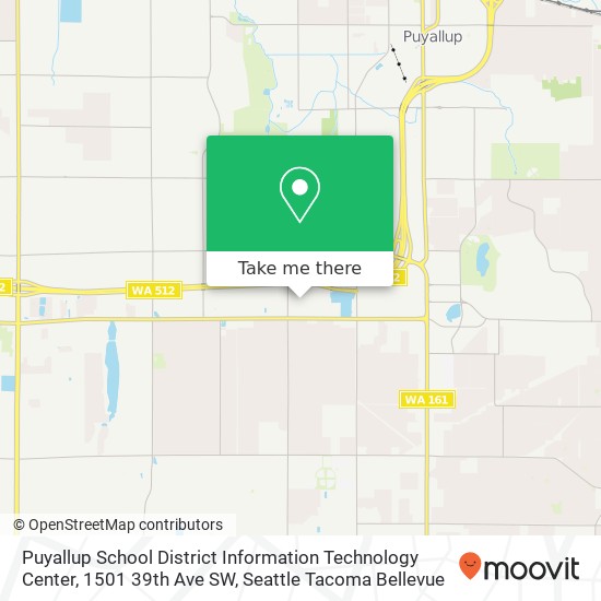 Puyallup School District Information Technology Center, 1501 39th Ave SW map