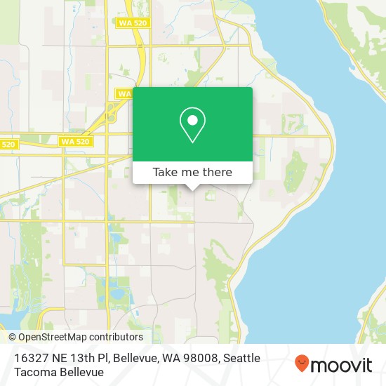 16327 NE 13th Pl, Bellevue, WA 98008 map