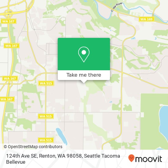 124th Ave SE, Renton, WA 98058 map