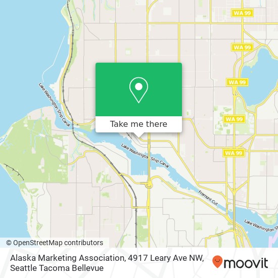 Alaska Marketing Association, 4917 Leary Ave NW map