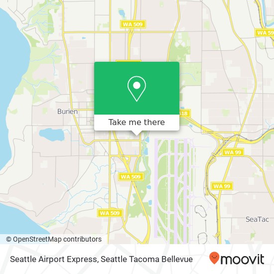 Seattle Airport Express map