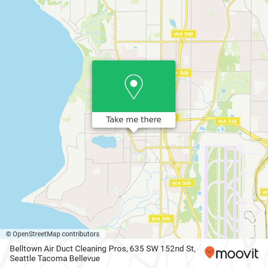 Belltown Air Duct Cleaning Pros, 635 SW 152nd St map