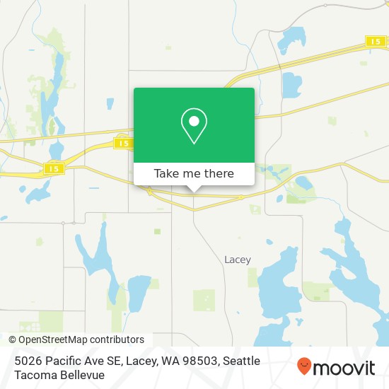 Mapa de 5026 Pacific Ave SE, Lacey, WA 98503