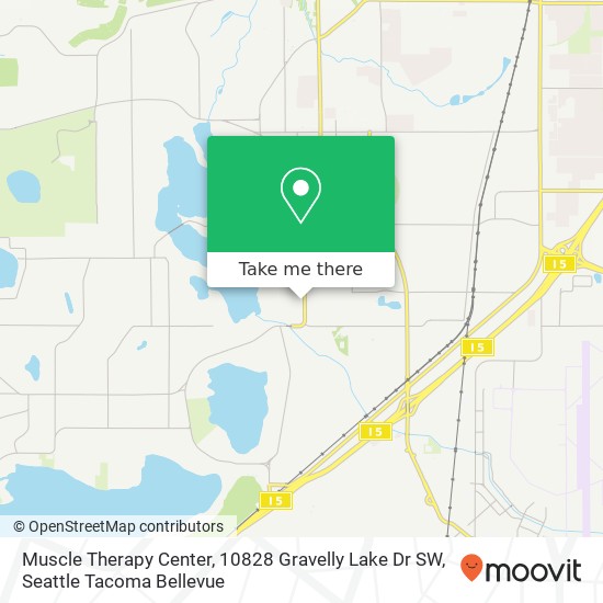 Mapa de Muscle Therapy Center, 10828 Gravelly Lake Dr SW