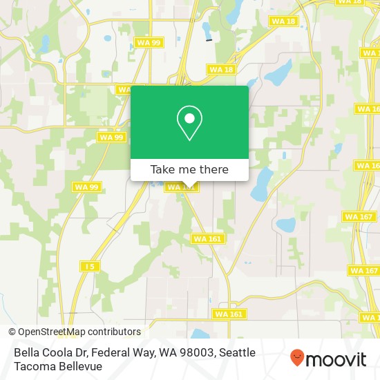 Mapa de Bella Coola Dr, Federal Way, WA 98003