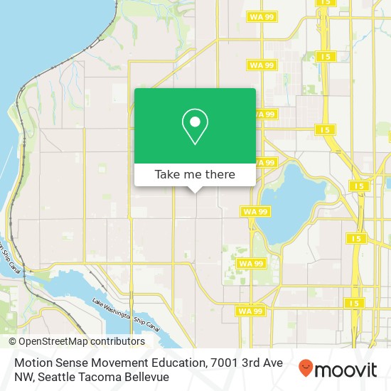 Mapa de Motion Sense Movement Education, 7001 3rd Ave NW