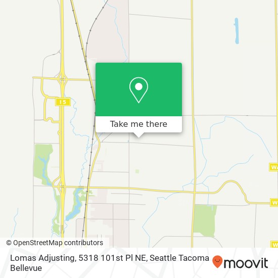 Mapa de Lomas Adjusting, 5318 101st Pl NE