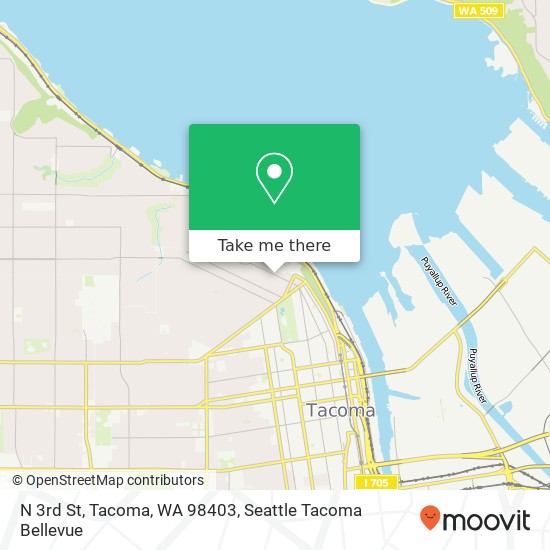 Mapa de N 3rd St, Tacoma, WA 98403