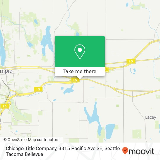 Mapa de Chicago Title Company, 3315 Pacific Ave SE