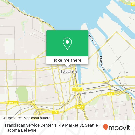 Franciscan Service Center, 1149 Market St map