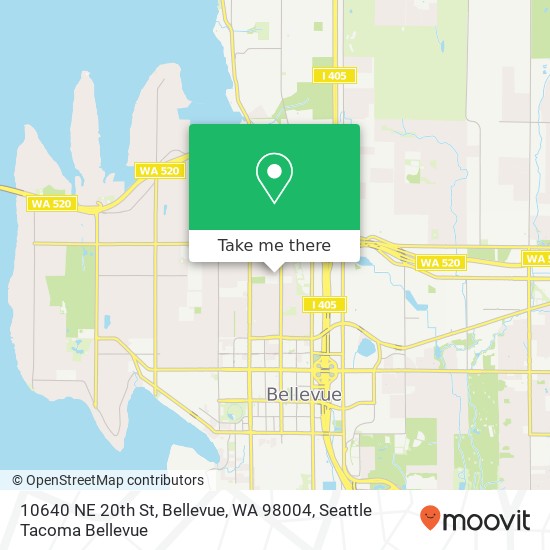 10640 NE 20th St, Bellevue, WA 98004 map