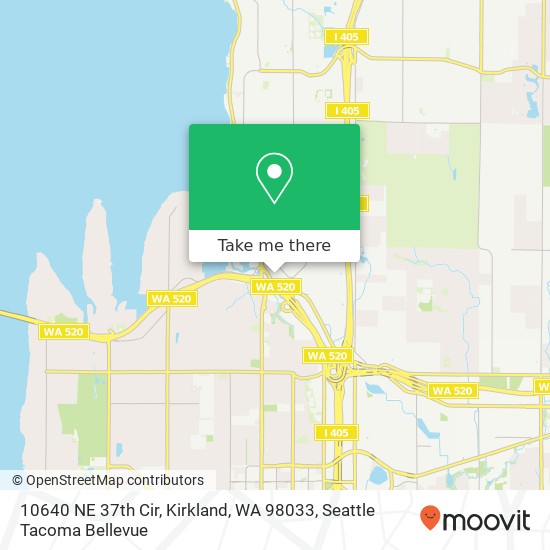 10640 NE 37th Cir, Kirkland, WA 98033 map