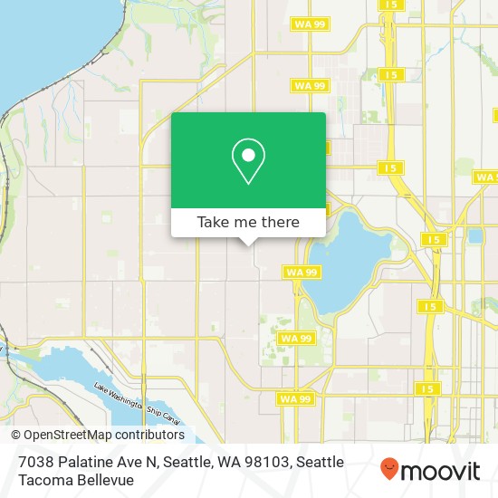 Mapa de 7038 Palatine Ave N, Seattle, WA 98103