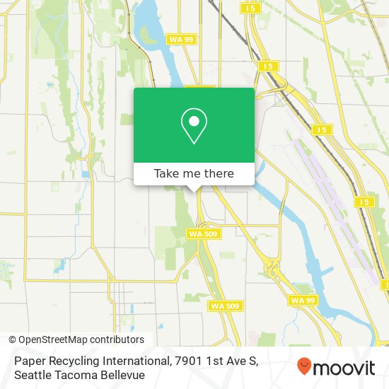 Mapa de Paper Recycling International, 7901 1st Ave S