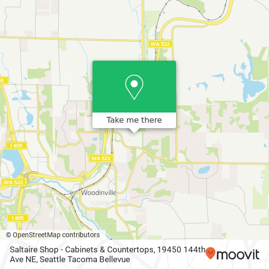 Mapa de Saltaire Shop - Cabinets & Countertops, 19450 144th Ave NE