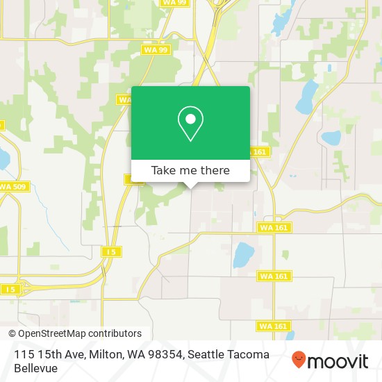 Mapa de 115 15th Ave, Milton, WA 98354