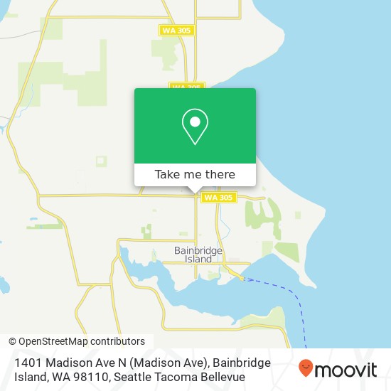 Mapa de 1401 Madison Ave N (Madison Ave), Bainbridge Island, WA 98110