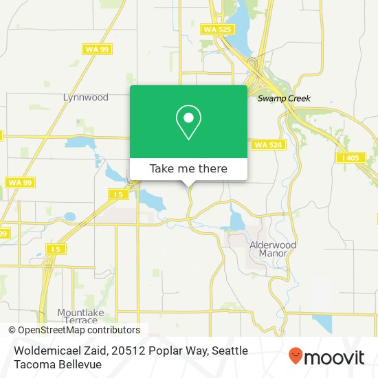 Mapa de Woldemicael Zaid, 20512 Poplar Way