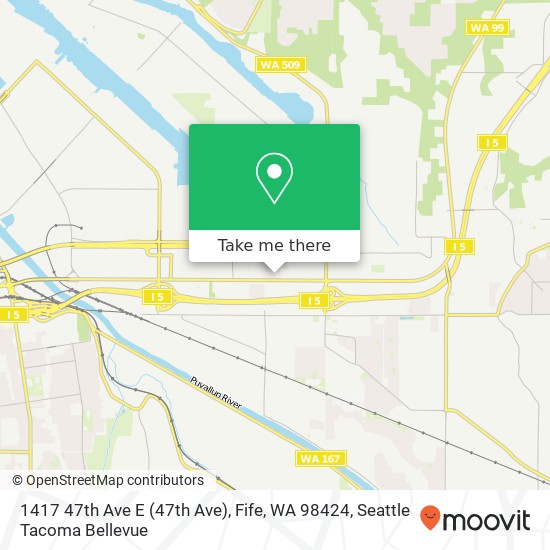 Mapa de 1417 47th Ave E (47th Ave), Fife, WA 98424