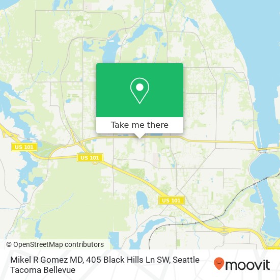 Mapa de Mikel R Gomez MD, 405 Black Hills Ln SW
