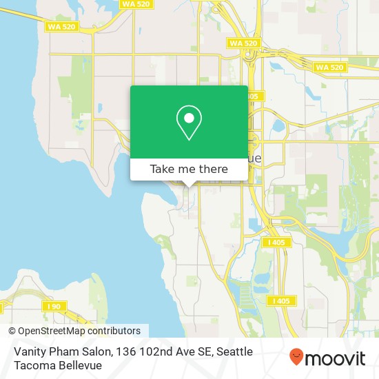 Mapa de Vanity Pham Salon, 136 102nd Ave SE