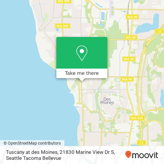 Tuscany at des Moines, 21830 Marine View Dr S map