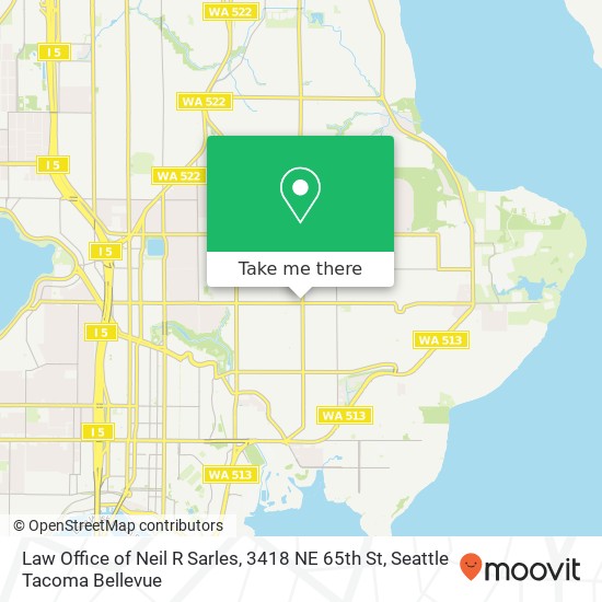 Law Office of Neil R Sarles, 3418 NE 65th St map