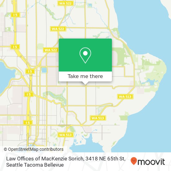 Mapa de Law Offices of MacKenzie Sorich, 3418 NE 65th St