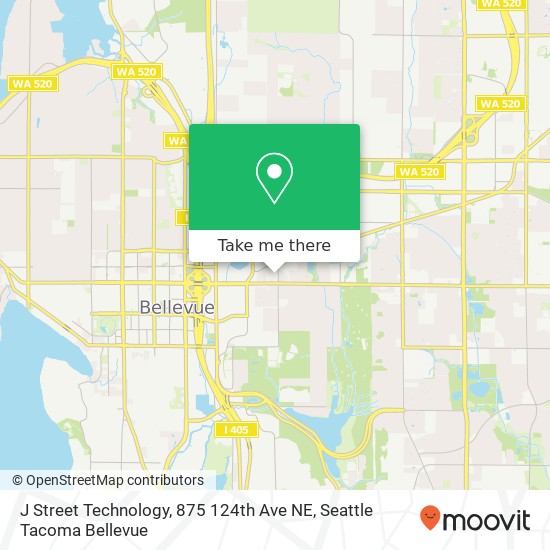 Mapa de J Street Technology, 875 124th Ave NE