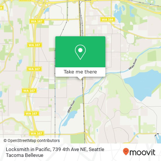 Mapa de Locksmith in Pacific, 739 4th Ave NE