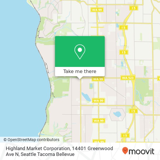 Highland Market Corporation, 14401 Greenwood Ave N map