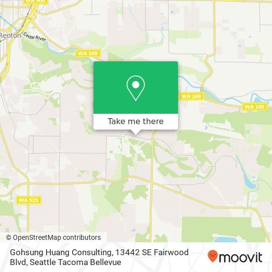 Mapa de Gohsung Huang Consulting, 13442 SE Fairwood Blvd