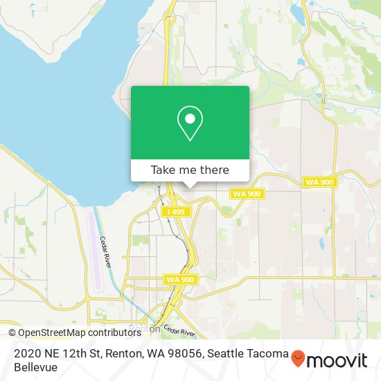 Mapa de 2020 NE 12th St, Renton, WA 98056