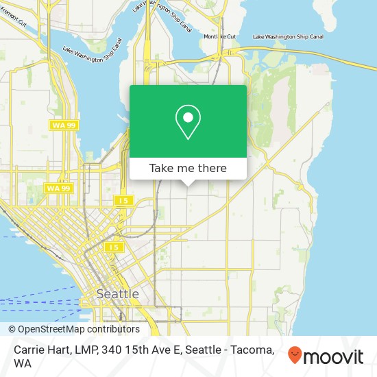 Mapa de Carrie Hart, LMP, 340 15th Ave E