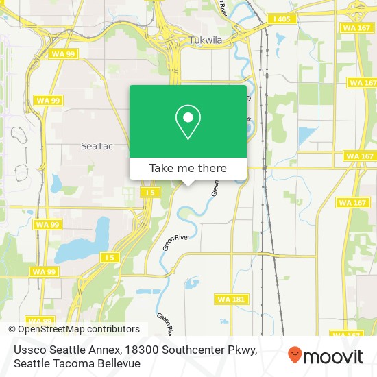 Mapa de Ussco Seattle Annex, 18300 Southcenter Pkwy