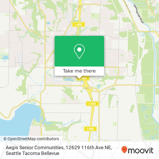 Aegis Senior Communities, 12629 116th Ave NE map
