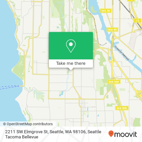 Mapa de 2211 SW Elmgrove St, Seattle, WA 98106