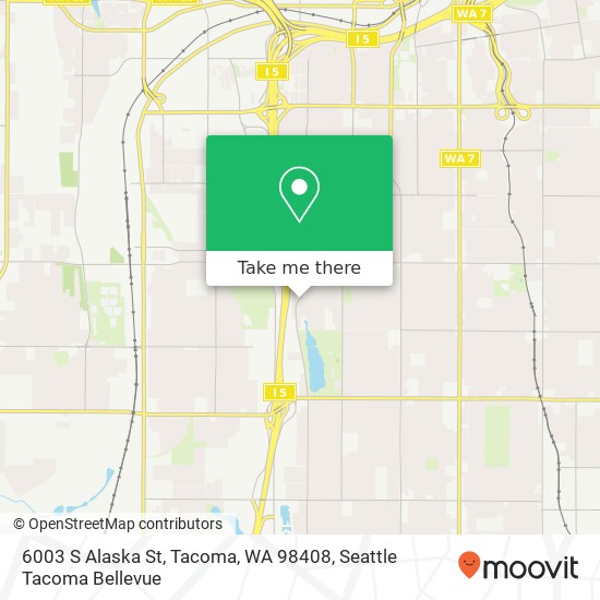 Mapa de 6003 S Alaska St, Tacoma, WA 98408
