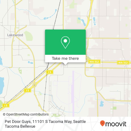 Mapa de Pet Door Guys, 11101 S Tacoma Way
