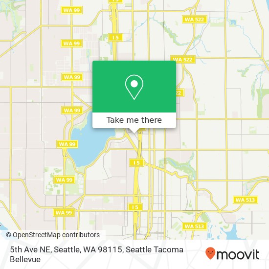 Mapa de 5th Ave NE, Seattle, WA 98115