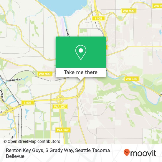 Mapa de Renton Key Guys, S Grady Way