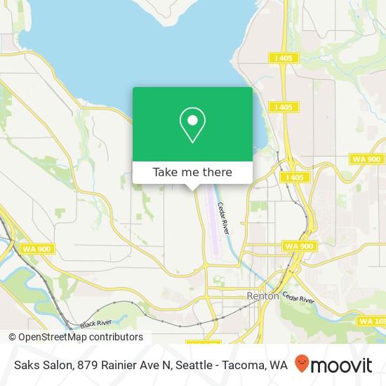 Mapa de Saks Salon, 879 Rainier Ave N