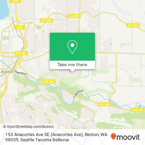 Mapa de 153 Anacortes Ave SE (Anacortes Ave), Renton, WA 98059