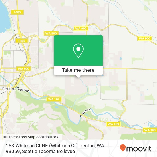 Mapa de 153 Whitman Ct NE (Whitman Ct), Renton, WA 98059