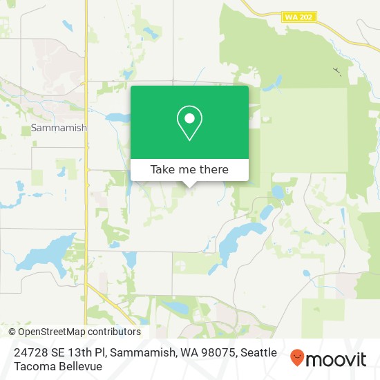 Mapa de 24728 SE 13th Pl, Sammamish, WA 98075