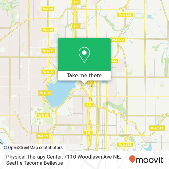 Mapa de Physical Therapy Center, 7110 Woodlawn Ave NE