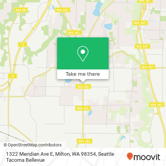 Mapa de 1322 Meridian Ave E, Milton, WA 98354