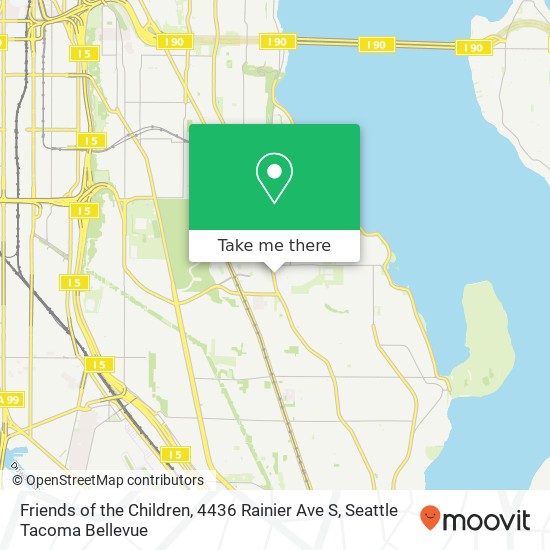 Mapa de Friends of the Children, 4436 Rainier Ave S